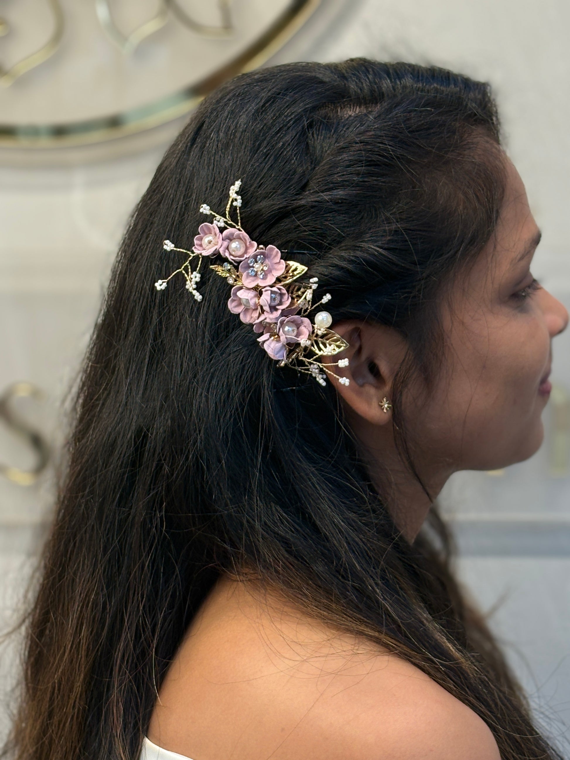 Crystal Vine Hair Comb | Botanical-Inspired Bridal Comb for Braids, Low Buns & Updos | Delicate Wedding Hair Jewelry