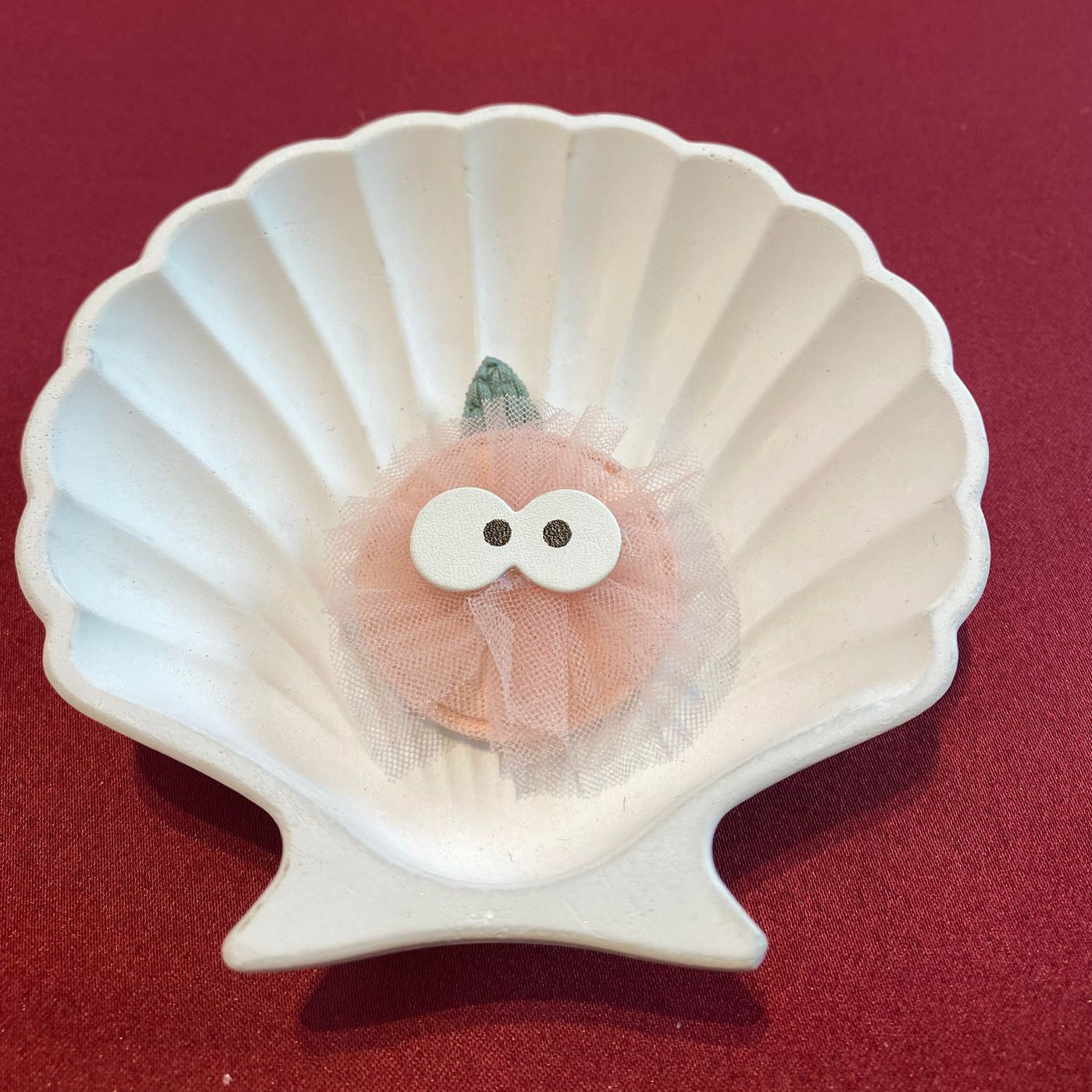 Peachy Tulle Puff Monster | Pink Fluff with Googly Eyes | Quirky Patch Embellishment | Fun DIY Project Add-On | Kawaii Core