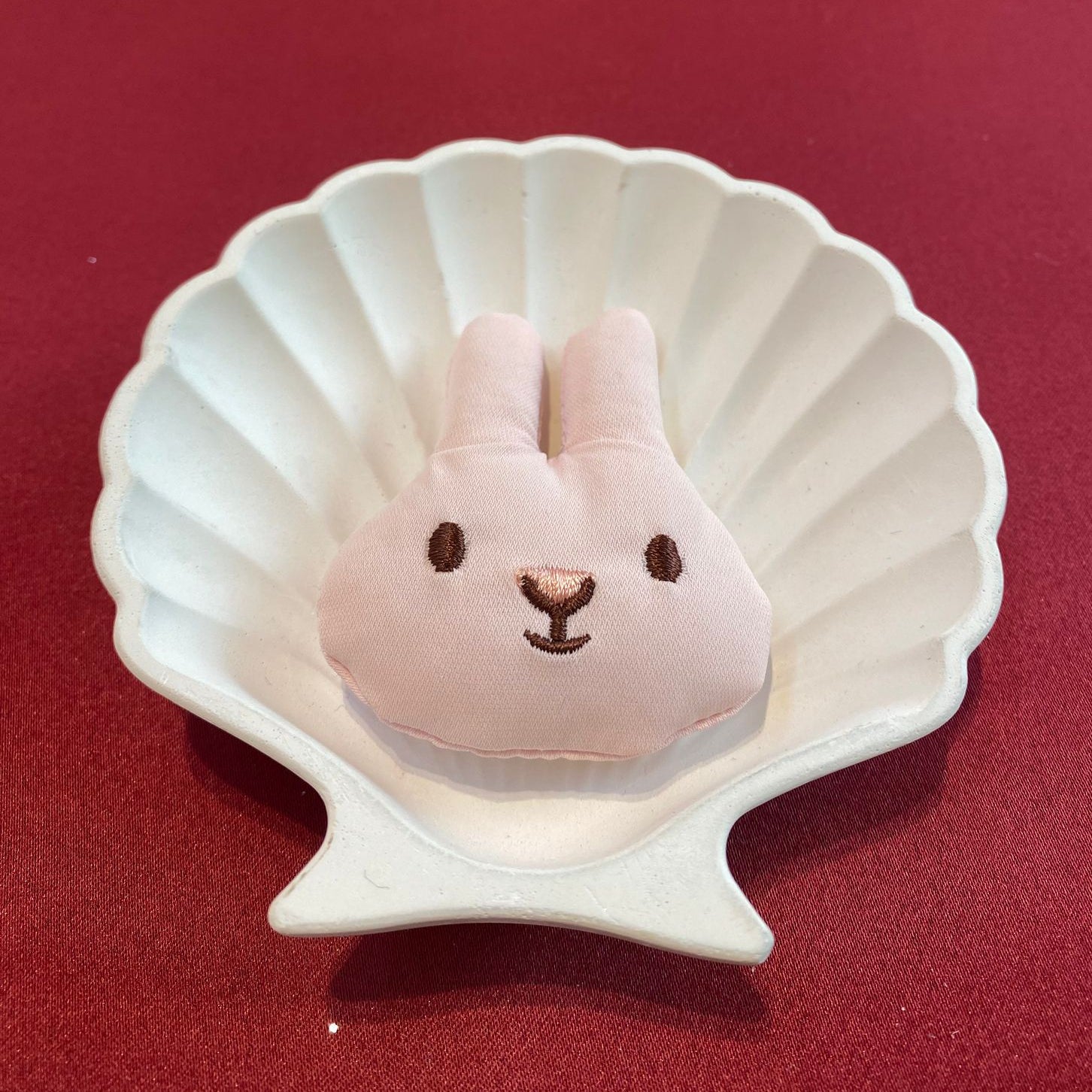 Pink Bunny Patch – Kawaii Rabbit Plush Patch with Adorable Embroidered Face | Soft Fabric Patch for DIY Jackets, Baby Clothes, and More | Iron-On or Sew-On