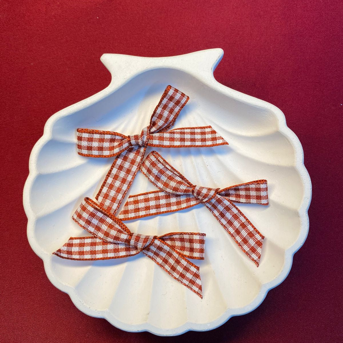 Rustic Gingham Bows | Red & White Checkered Ribbons | Cottagecore Style | Vintage Country Vibes