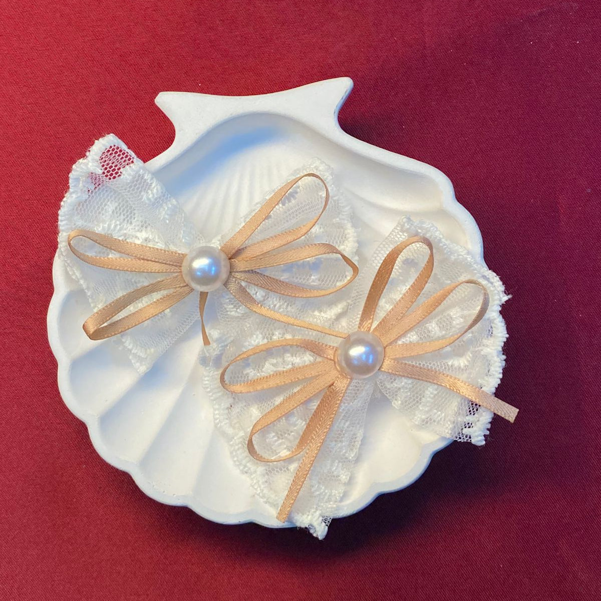 Lace & Satin Pearl Bows | Vintage Lace Trim | Delicate Bow Embellishments | French Cottagecore Aesthetic