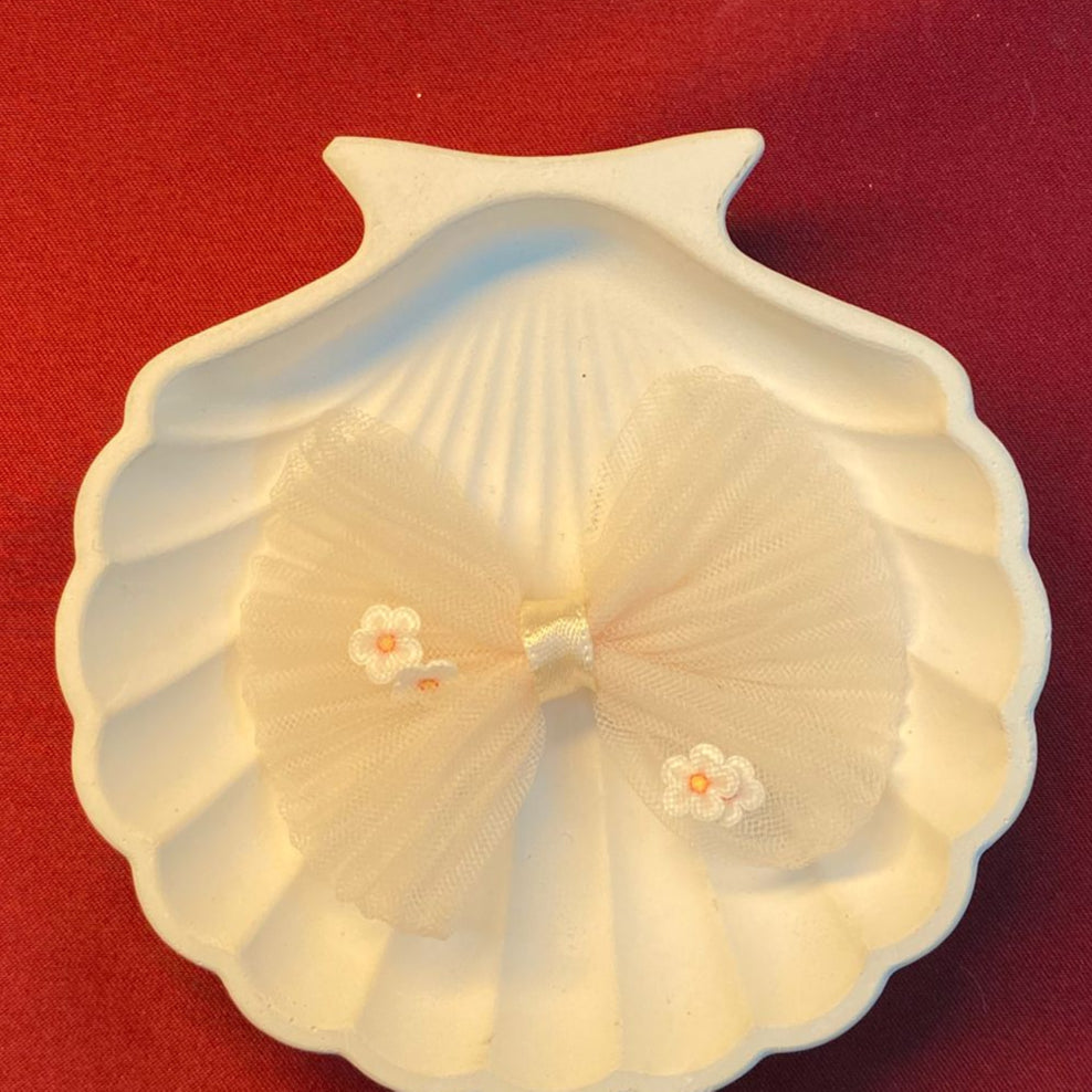 Flowery net bow | cute and aesthetic | flowers | pretty net | cute bow| elegant |