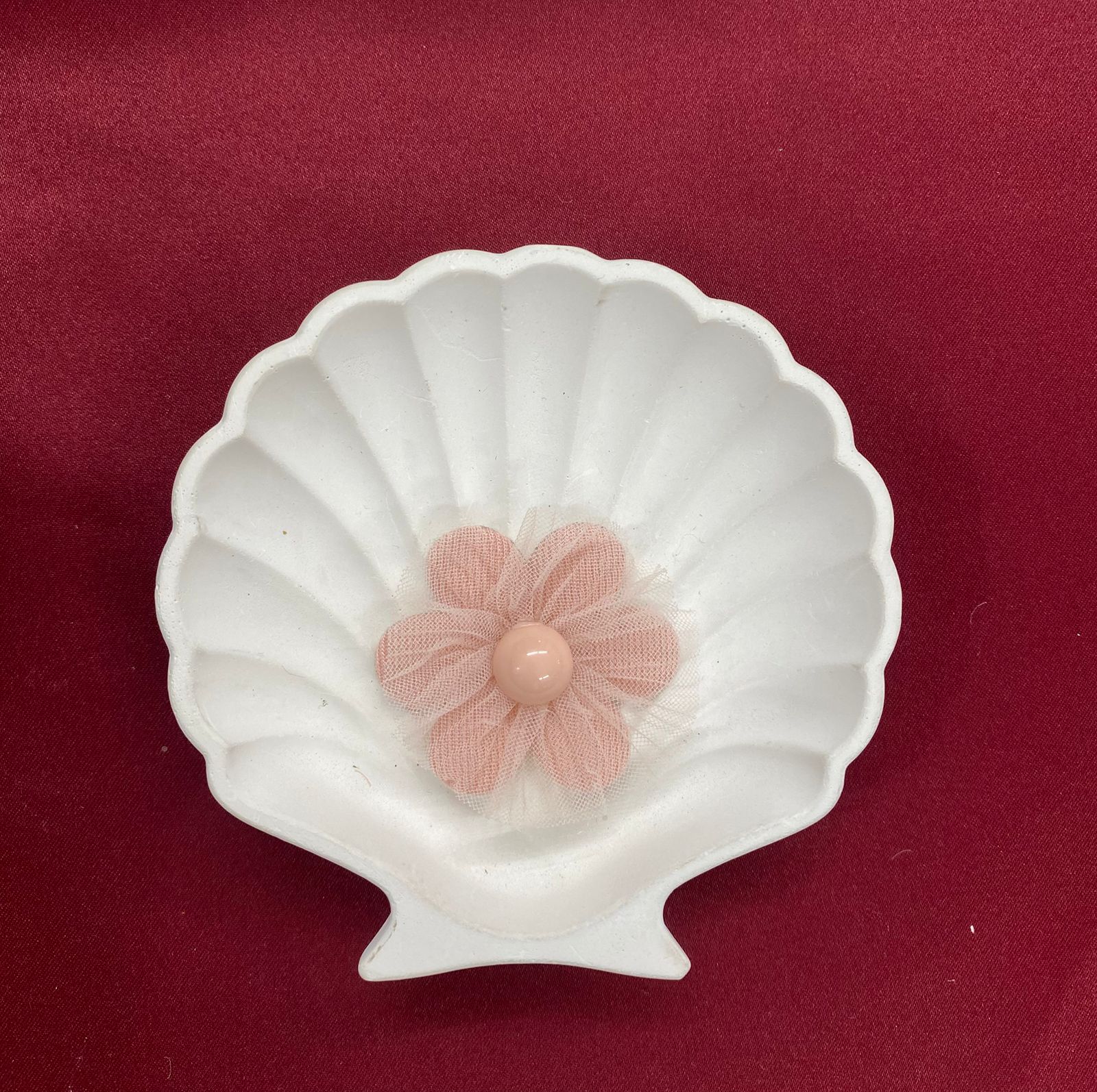 Peach Blossom Tulle | Soft Petals & Glossy Center | Minimalist Fairycore | Gentle Pink Accent Piece | Pretty & Petite