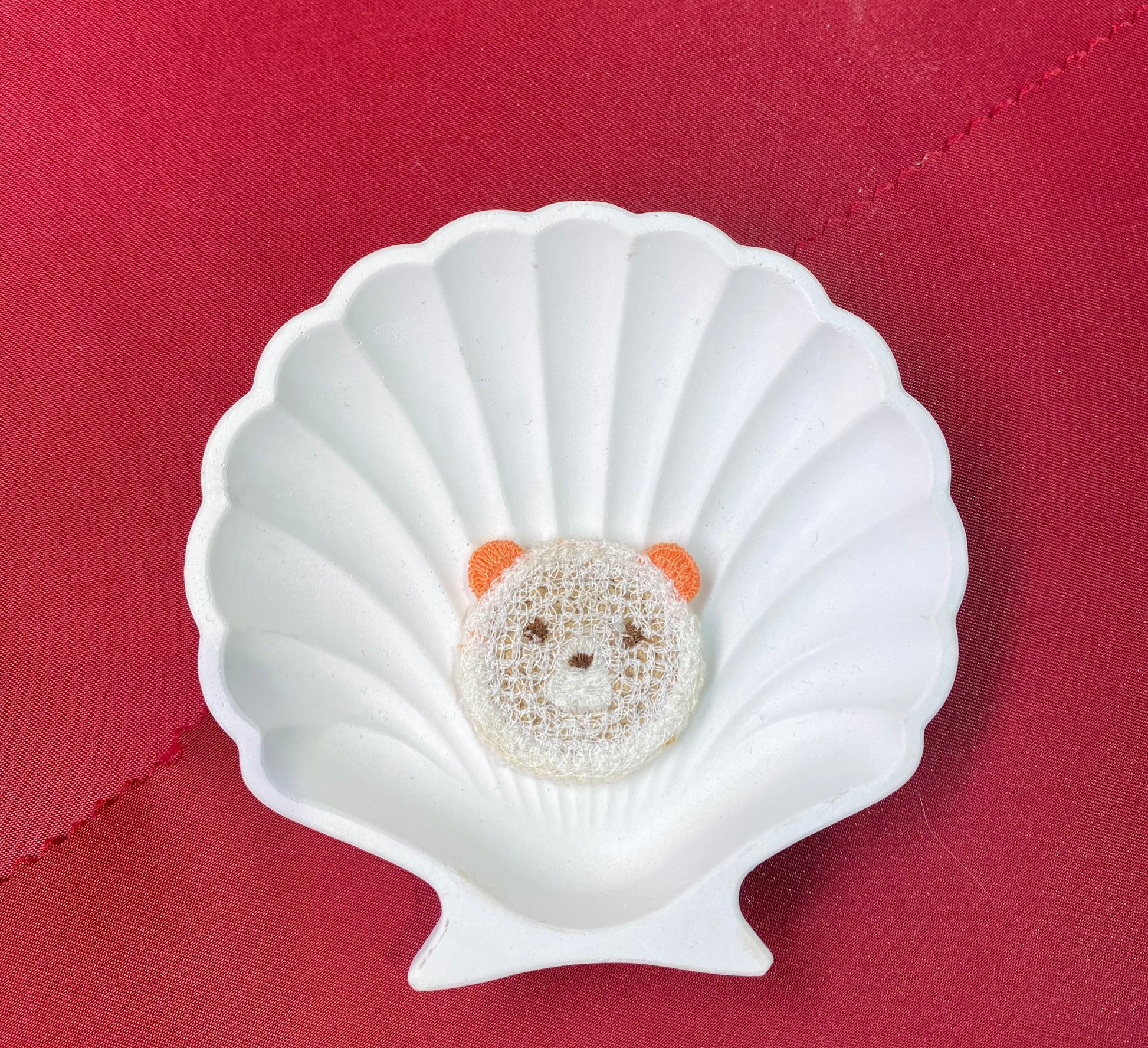 Crocheted Bear | Beige | patch| white | cute and aesthetic | patches| Non-Ironable | Glue/Sew On