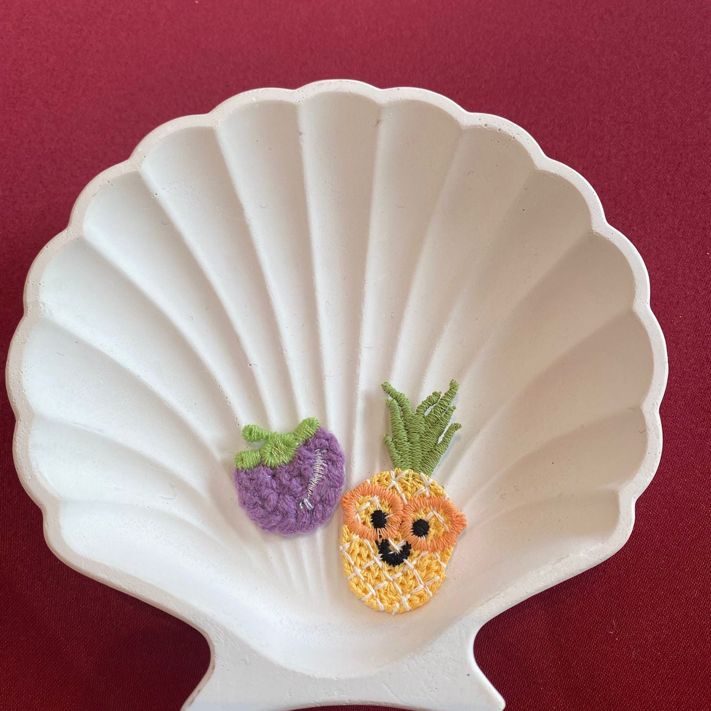 Fun Fruit patches | yellow and purple | cute and aesthetic| pineapple | sunglasses | patches| Non-Ironable | Glue/Sew On