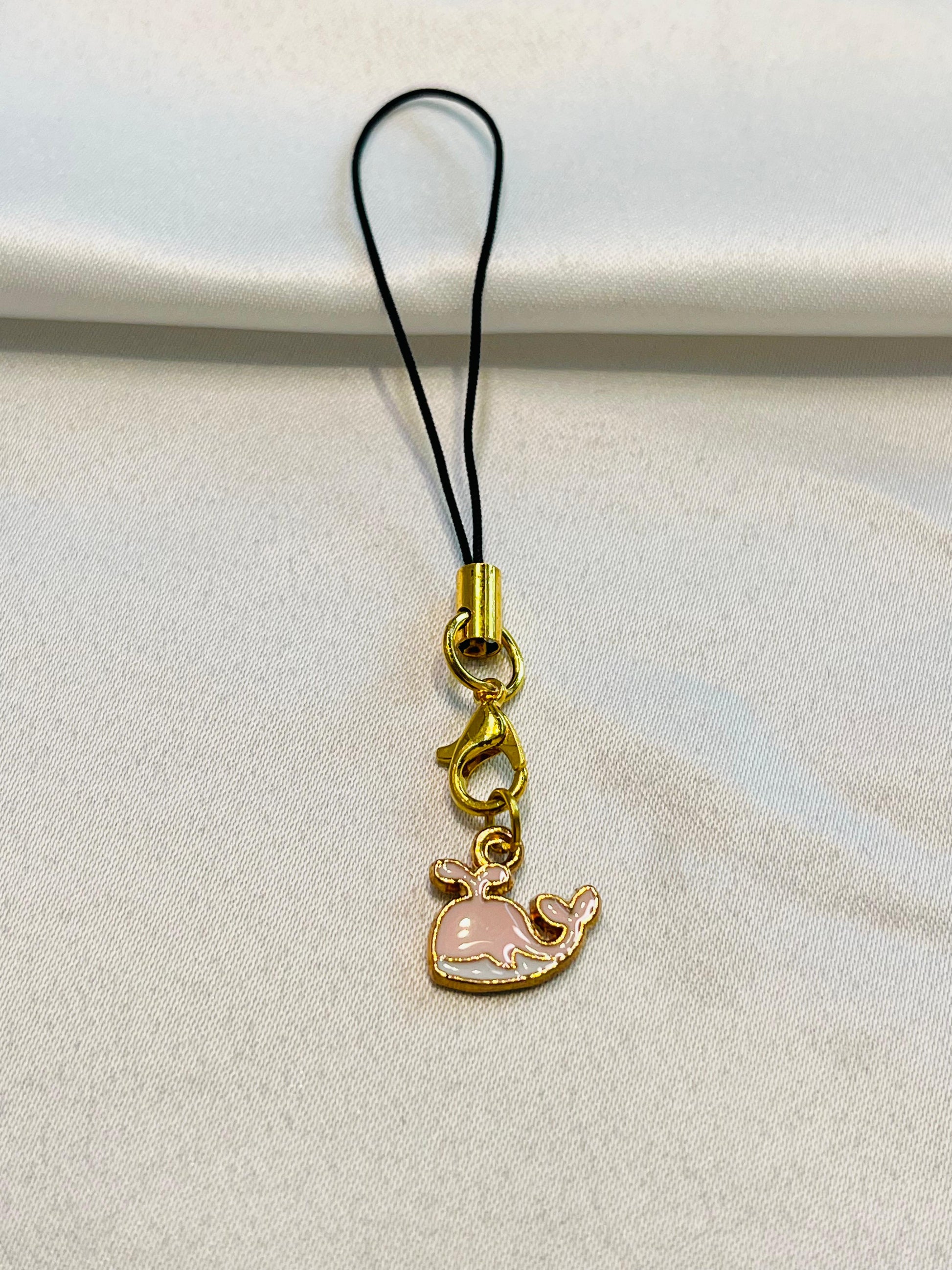 Blush Whale  | Gold-Plated Pink Whale  | Adorable Ocean-Inspired Accessory for Phones |Pink whale|Gold