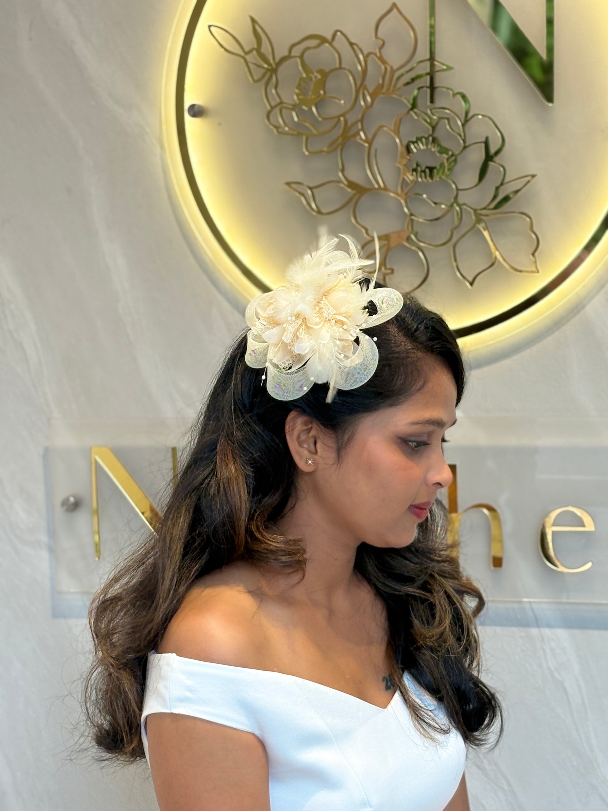 Elegant Fascinator Hat Collection – Teal, White, Cream, Coral, Lavender, Navy Blue, Yellow, Autumn Rust, Noir Allure & Burgundy Bliss | Stylish Feather & Netting Headpieces for Weddings, Cocktail Parties, and Formal Occasions