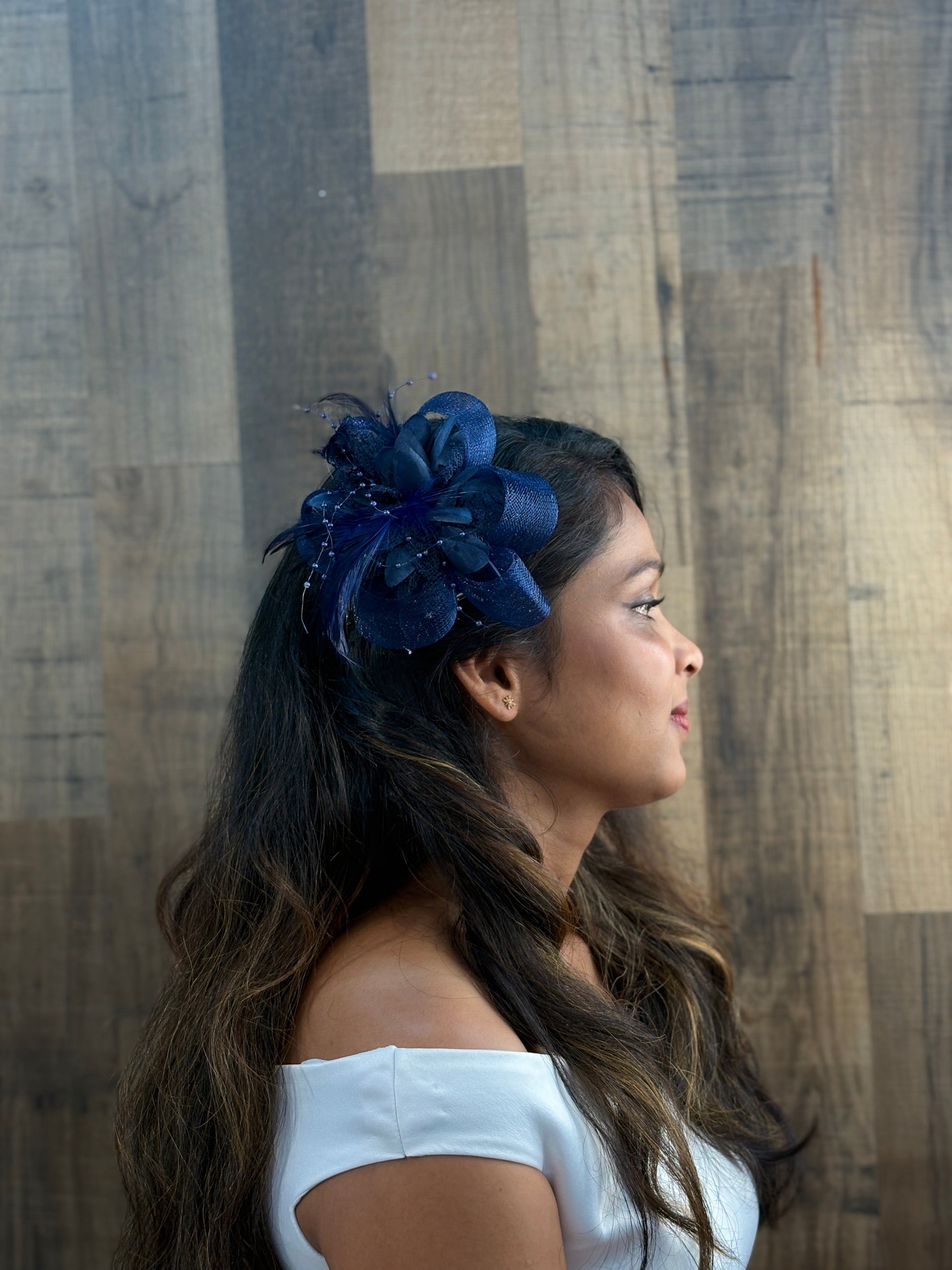 Elegant Fascinator Hat Collection – Teal, White, Cream, Coral, Lavender, Navy Blue, Yellow, Autumn Rust, Noir Allure & Burgundy Bliss | Stylish Feather & Netting Headpieces for Weddings, Cocktail Parties, and Formal Occasions