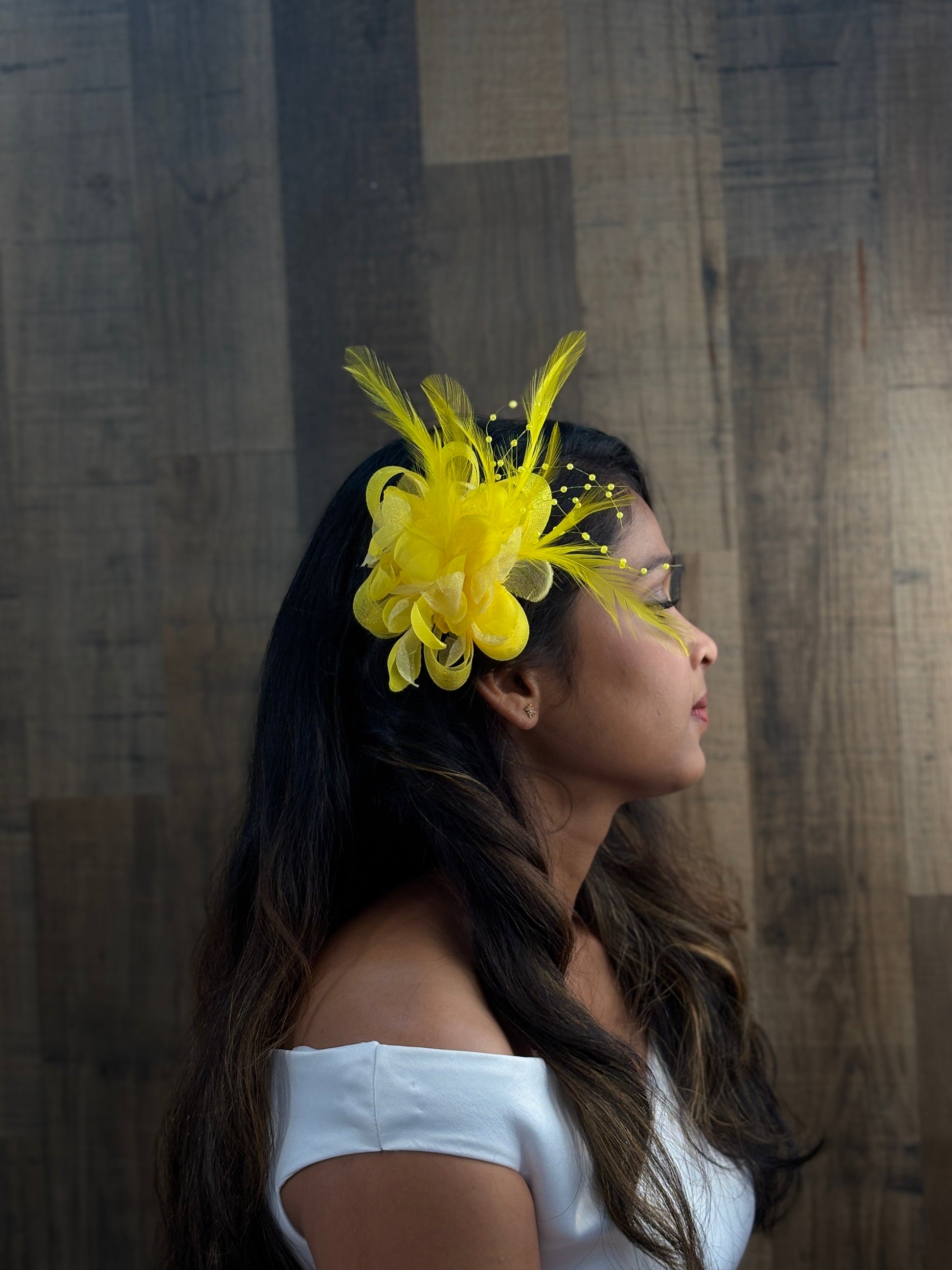 Elegant Fascinator Hat Collection – Teal, White, Cream, Coral, Lavender, Navy Blue, Yellow, Autumn Rust, Noir Allure & Burgundy Bliss | Stylish Feather & Netting Headpieces for Weddings, Cocktail Parties, and Formal Occasions