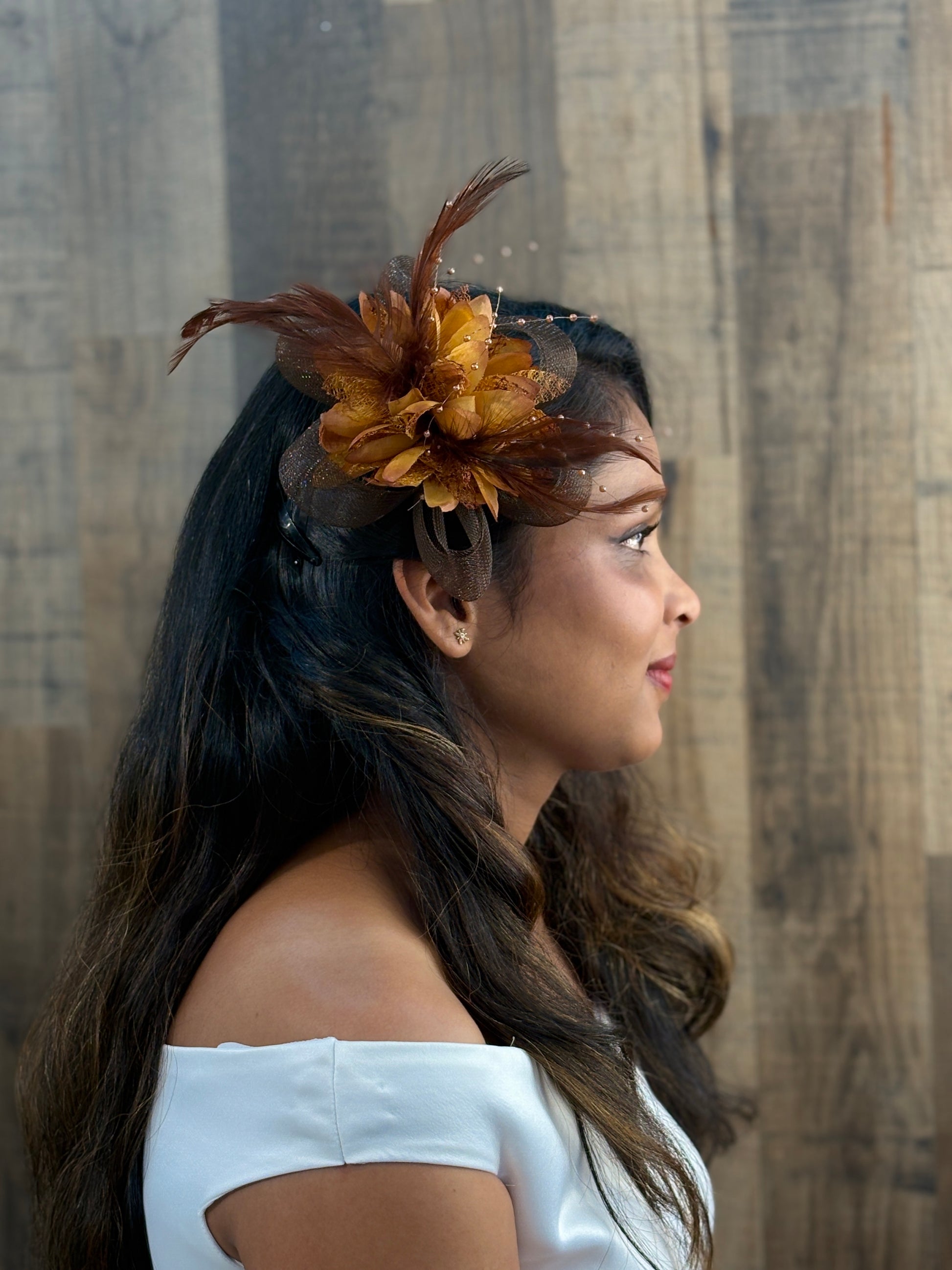 Elegant Fascinator Hat Collection – Teal, White, Cream, Coral, Lavender, Navy Blue, Yellow, Autumn Rust, Noir Allure & Burgundy Bliss | Stylish Feather & Netting Headpieces for Weddings, Cocktail Parties, and Formal Occasions