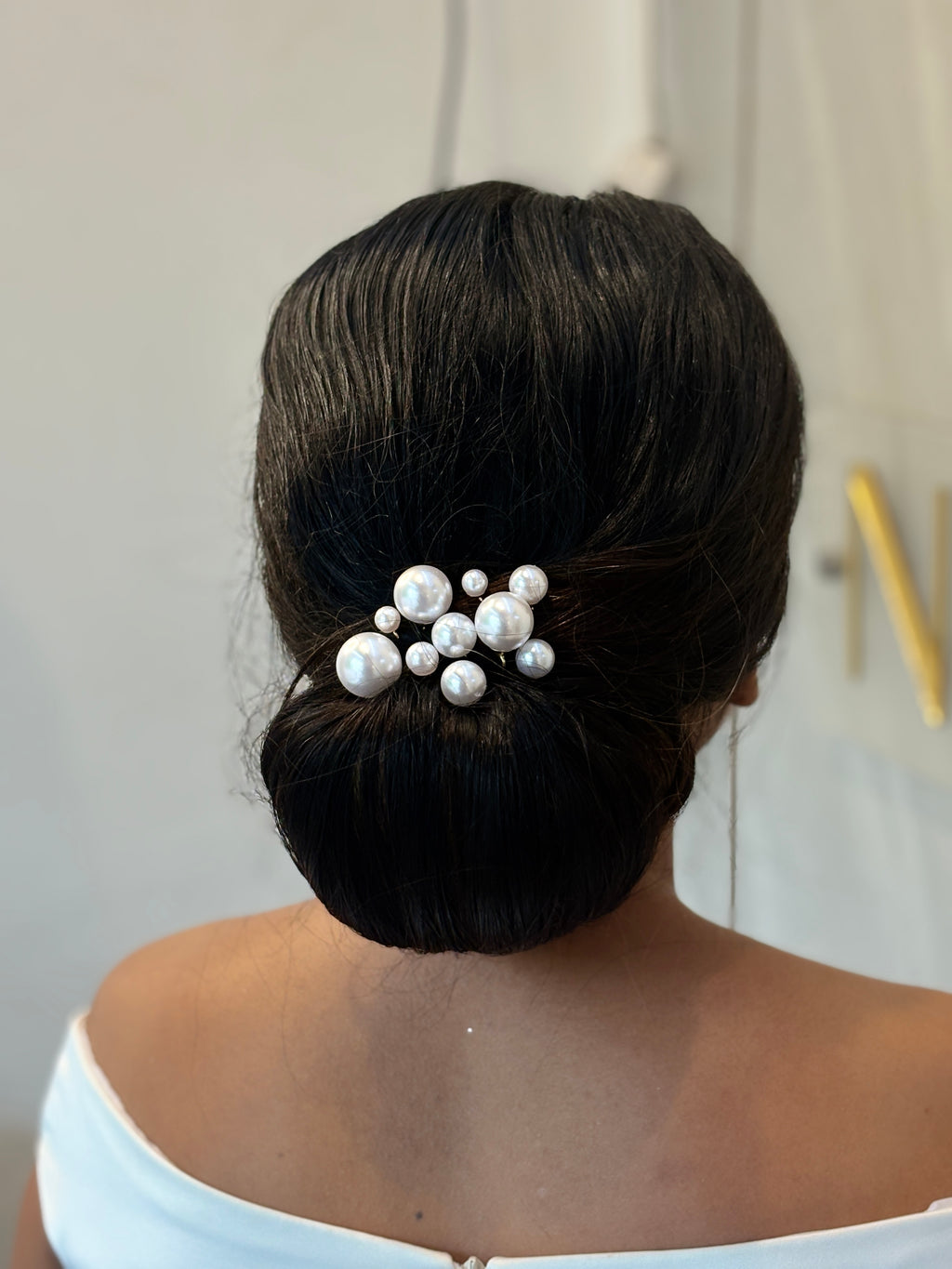 Timeless Classic Pearl Cluster Hair Pin | Elegant Bridal Accessory for Sophisticated Buns and Updos