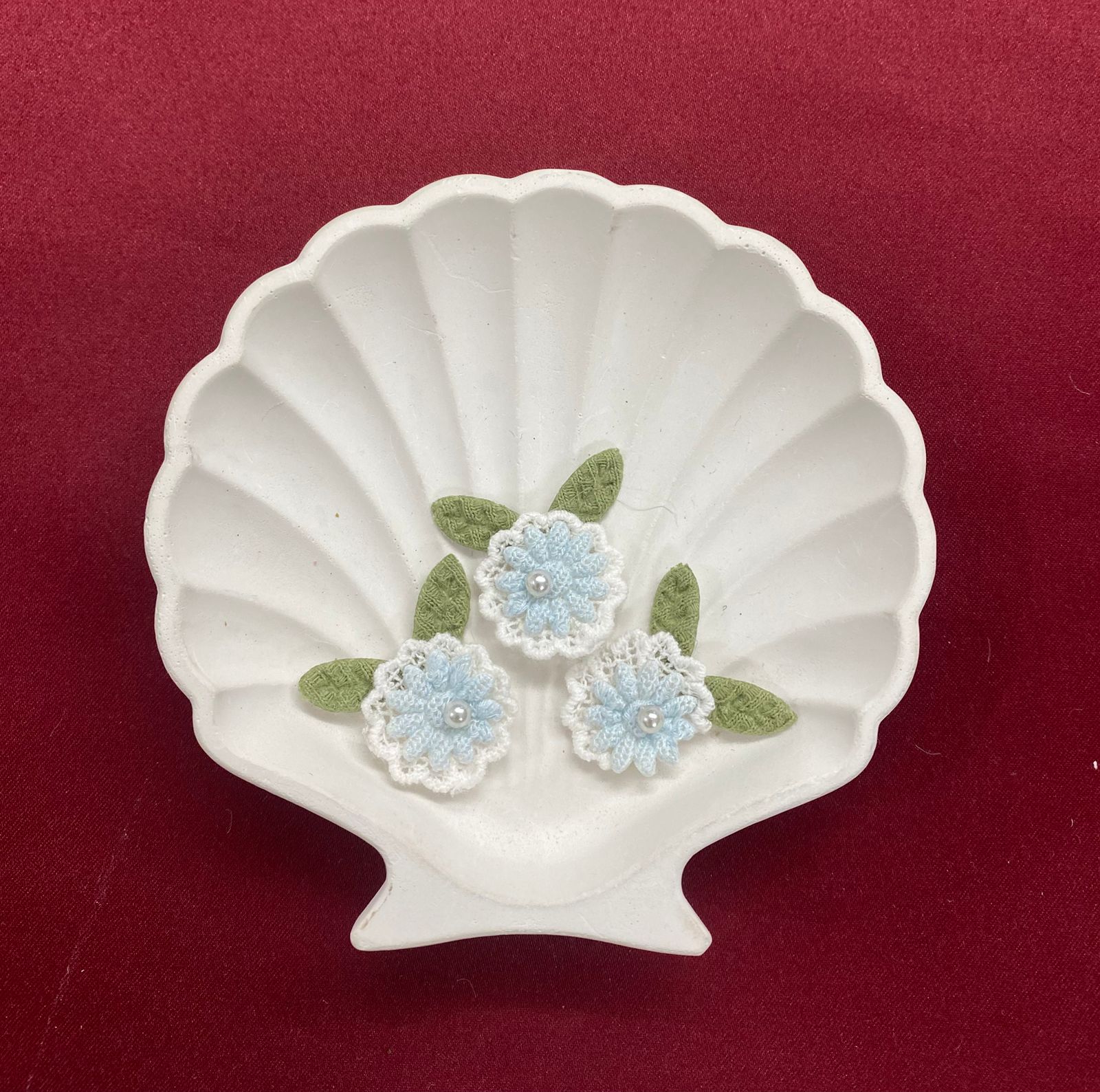 Blue dew flowers | cute and aesthetic | blue and white | green | lace detailing | patches