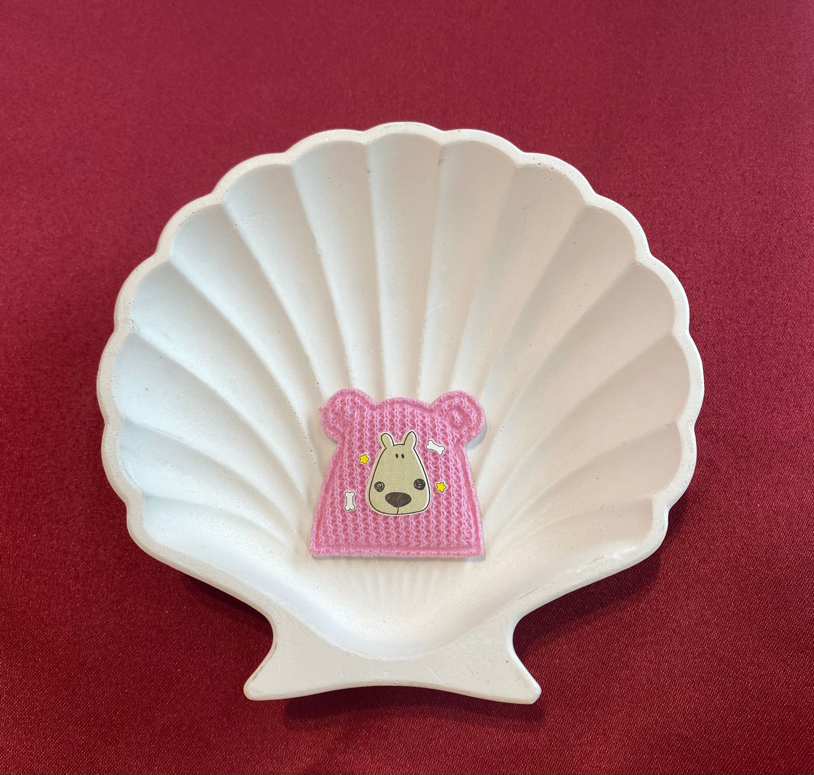 Pink Bear Hoodie Patch | Knitted Sweater Bear Motif | Playful Embroidery | Cute & Quirky Style| Non-Ironable | Glue/Sew On