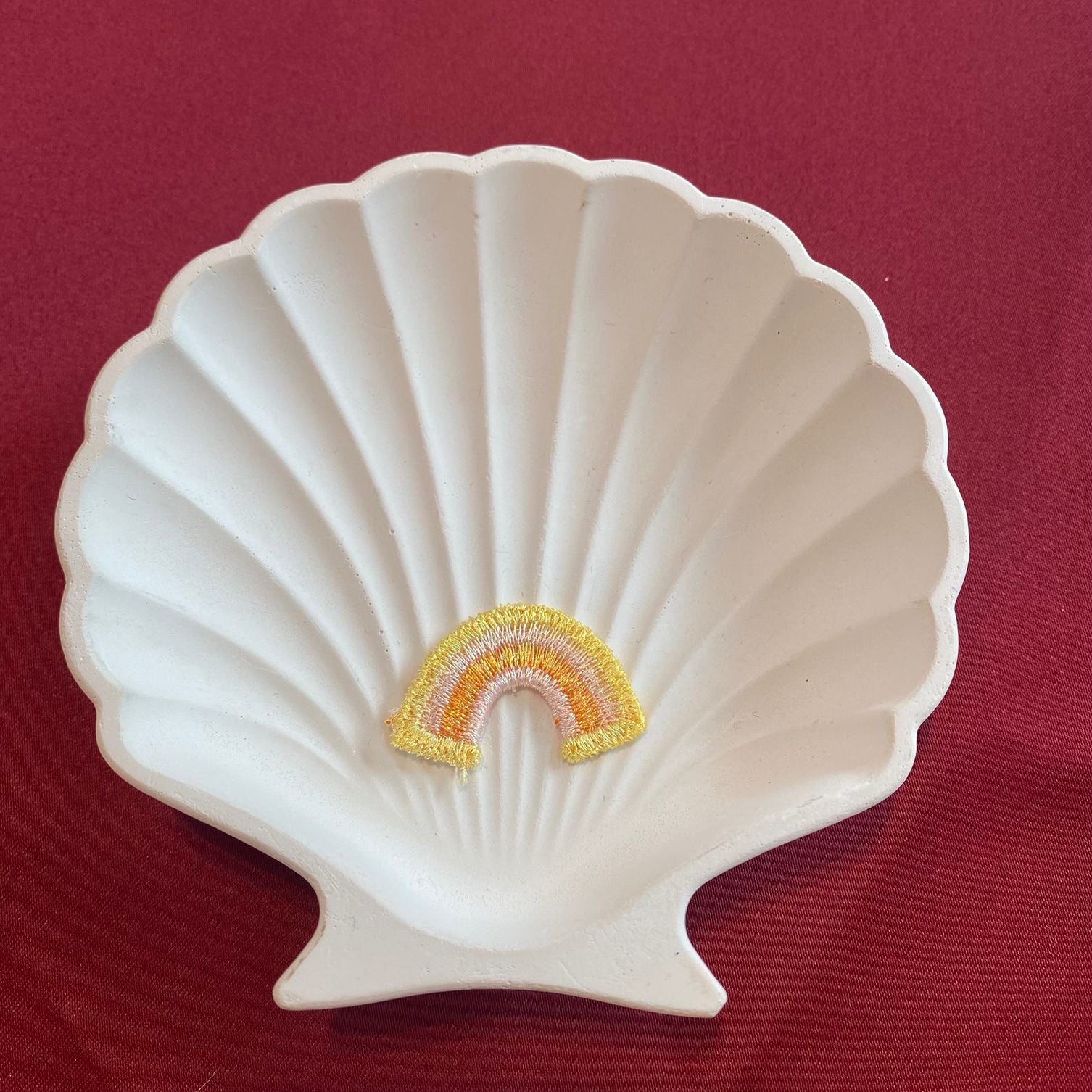 Pastel Rainbow Patch | Subtle Sunset Colors | Uplifting Embroidered Accent | Soft Fairycore Rainbow| Non-Ironable | Glue/Sew On