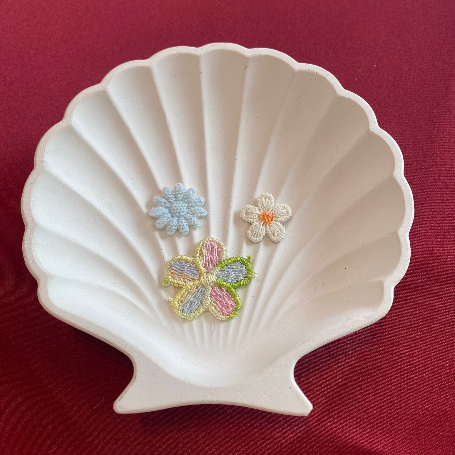 Spring Garden Trio Patch | Multicolor Flower Embroidery | Fairy Meadow Aesthetic | Cute Floral Appliques | Pastel Blossom Details| Non-Ironable | Glue/Sew On