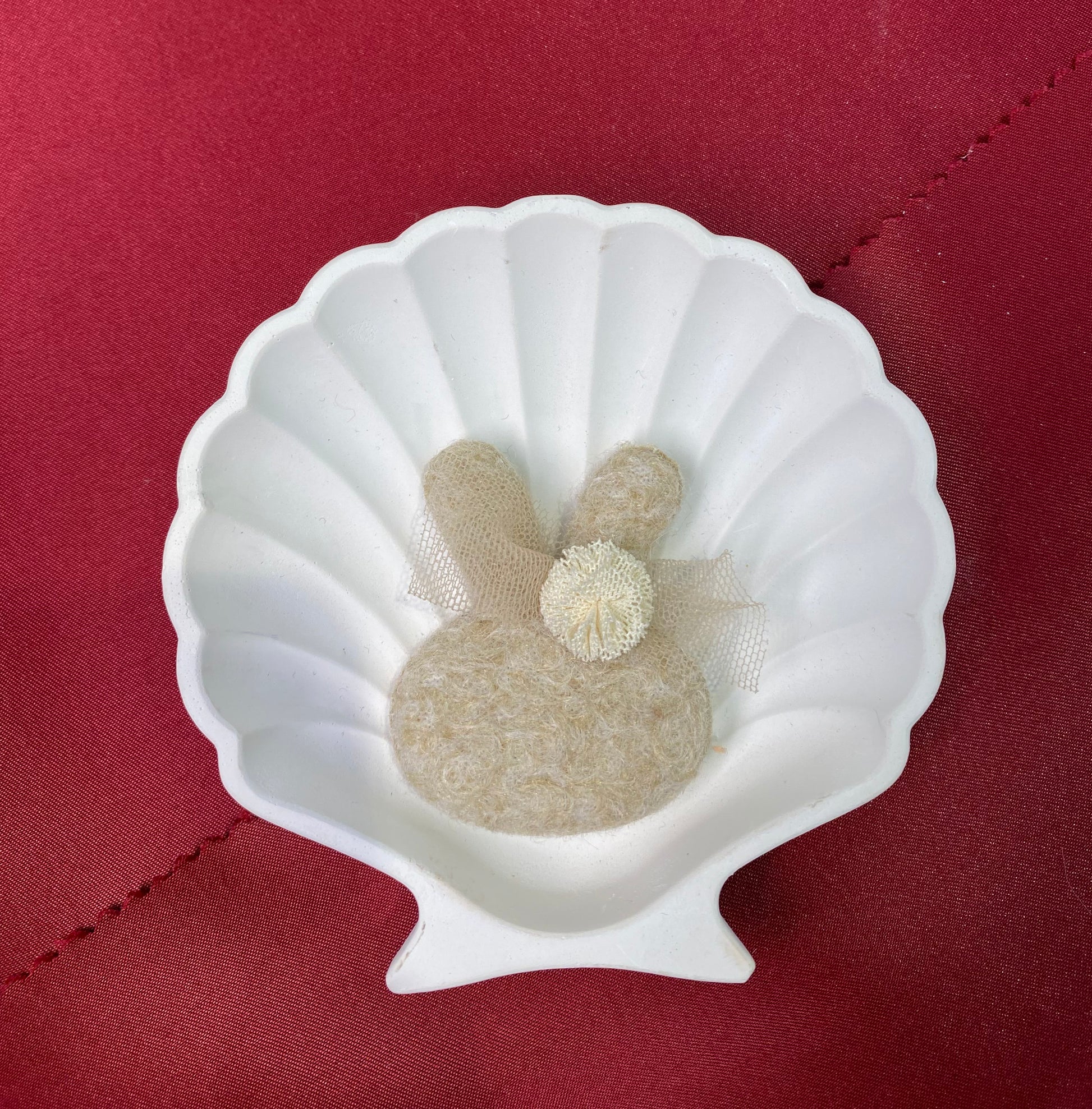 Honey- Bunny| cloth patches | Cute and fun | Furry with a flower | cream color