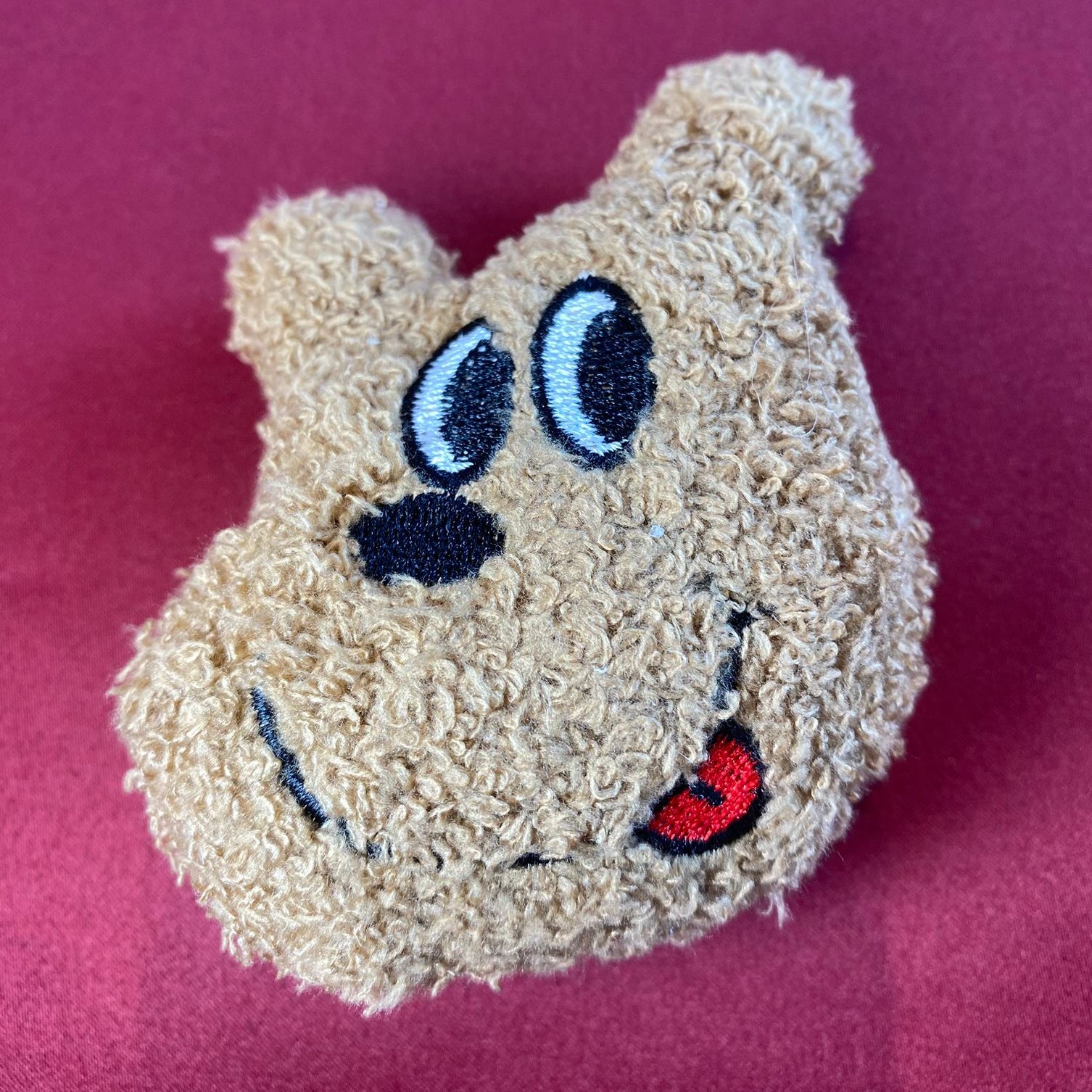 Bear Boo patch | cute and aesthetic|furry | goofy smile| teddy bear | patches | soft and fluffy