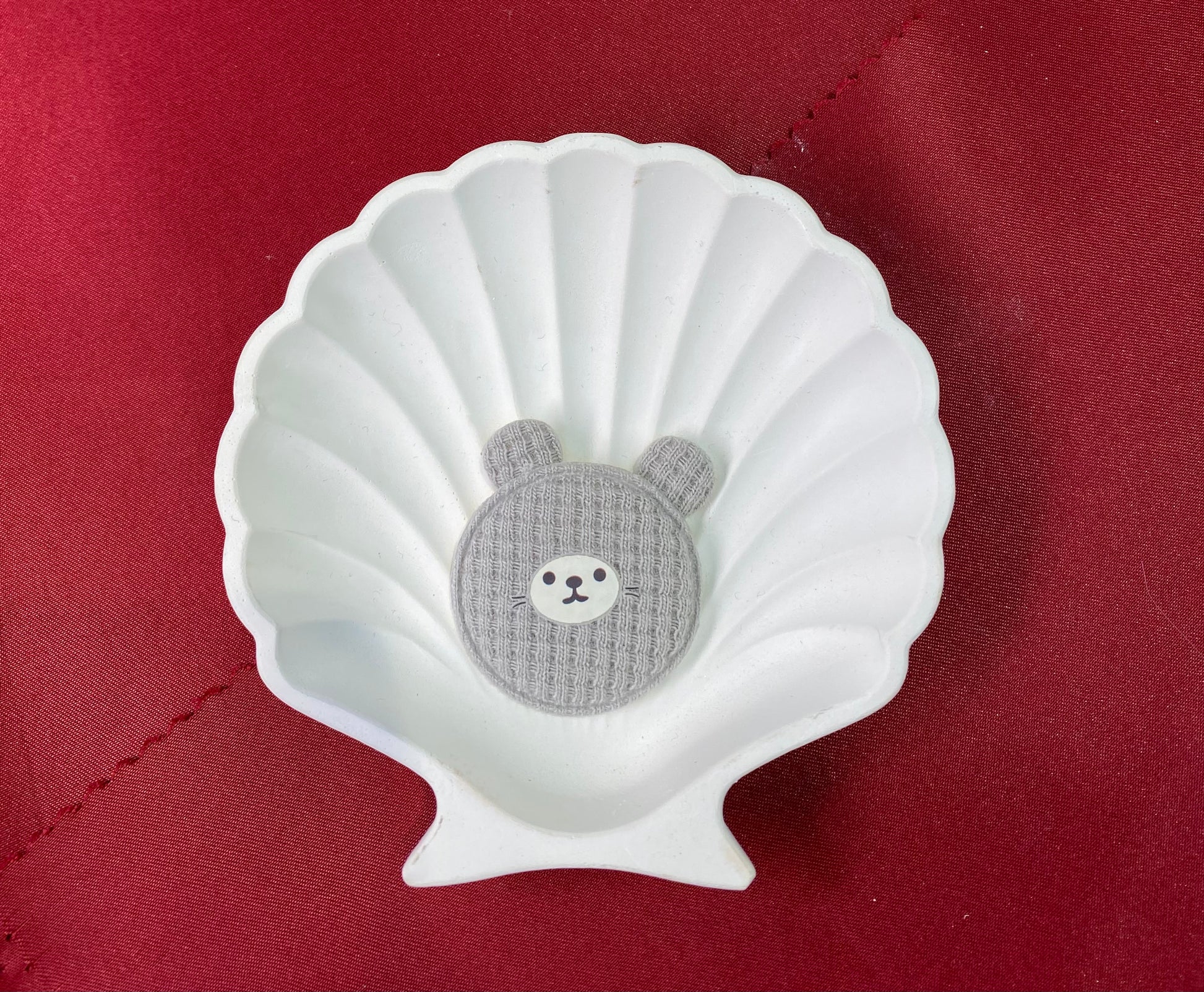 Grey bear | Patch | grey and white | checkered pattern | cute and aesthetic| Non-Ironable | Glue/Sew On